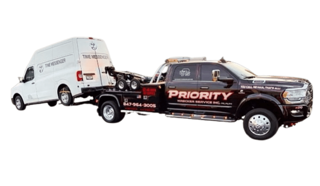 van towing, ligth duty towing, chicago, priority wrecker service inc